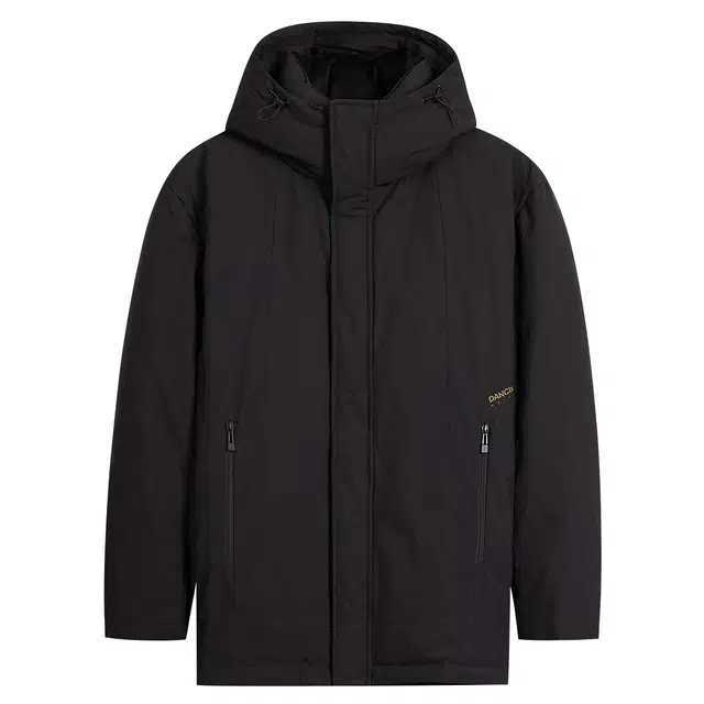 与狼共舞 石墨烯保暖舒适百搭羽绒服 男款 黑色