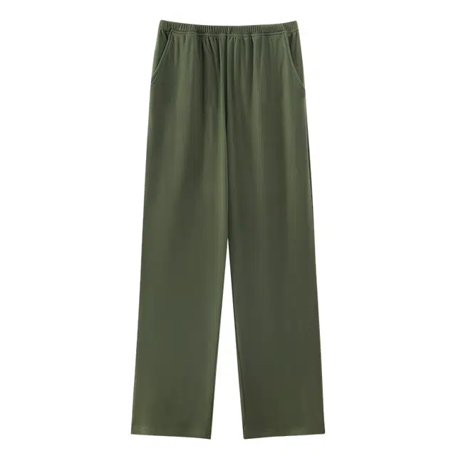 莫代尔 简约韩版时尚休闲舒适亲肤柔软居家裤睡裤 男款 绿色