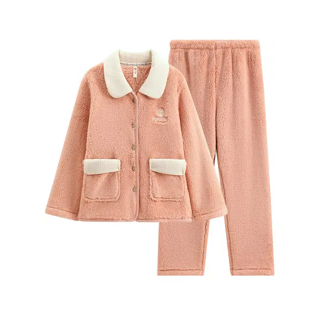 芬腾 保暖可外穿加大码家居服睡衣套装 女款