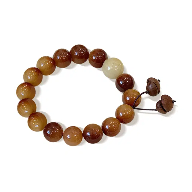 【官方已祝福】 普陀山文创 新中式咖啡豆小众设计好运连连佛珠串 生日送礼好运礼转运礼盒 菩提根 手串 男女同款情侣款