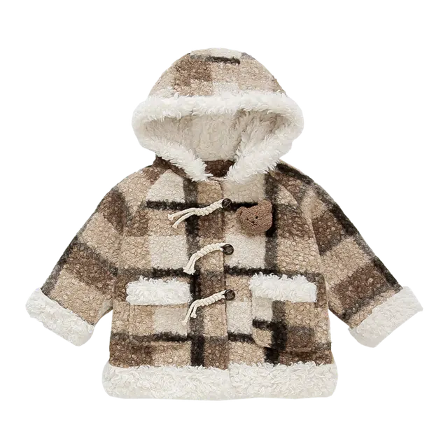 木木兔 卡通连帽插肩长袖大衣 图片色 中小童