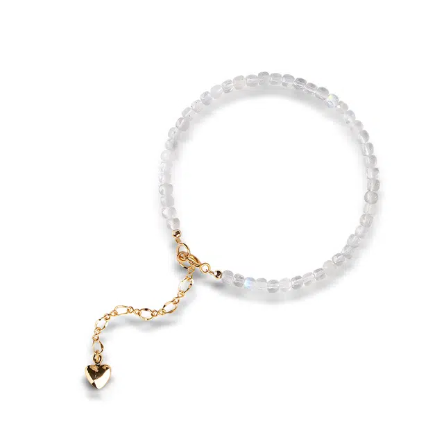 饰伴 月影流转高级时尚精美优雅 简约式小众设计感 好运 月光石 手链 女款