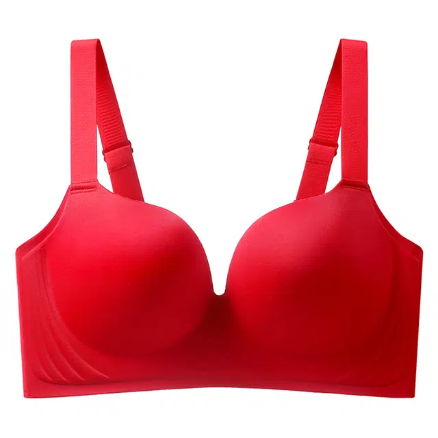 浪莎 纯色简约无痕上托透气小胸显大收副乳防滑防下垂文胸 女款