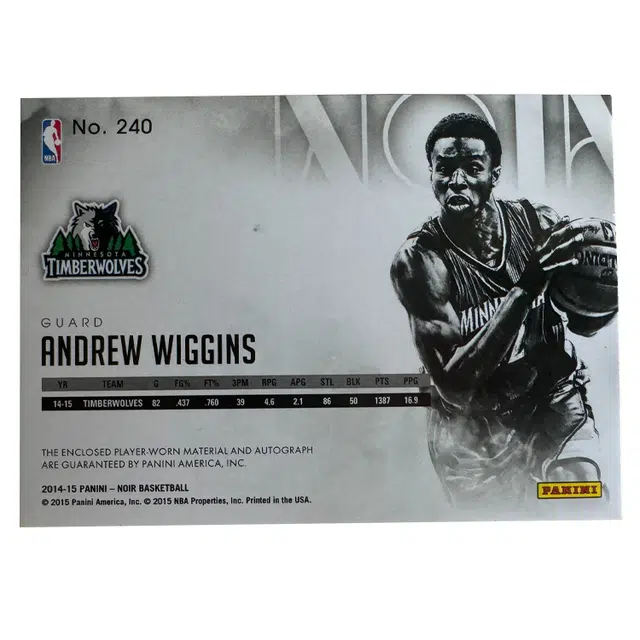 PANINI 2014-15 NOIR LOGO RPA 5