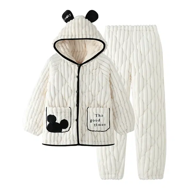 欧诗帛 少女种草款系列 简约甜美纯色舒适柔软亲肤睡衣套装 女款 图片色