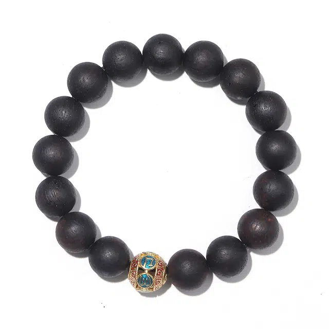 鶄鲤 国潮香运转六字真言佛系佩戴圈盘玩珠串 降真香 手串 男女同款情侣款