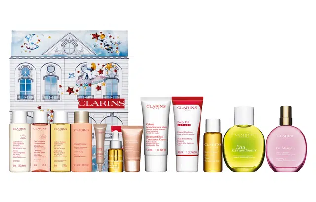 娇韵诗 圣诞限定丝绒洁面乳日历 护肤套装 舒缓