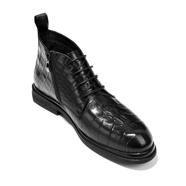 圣大骑士 牛皮革 通勤百搭 舒适潮流个性 休闲鞋 男款 黑色