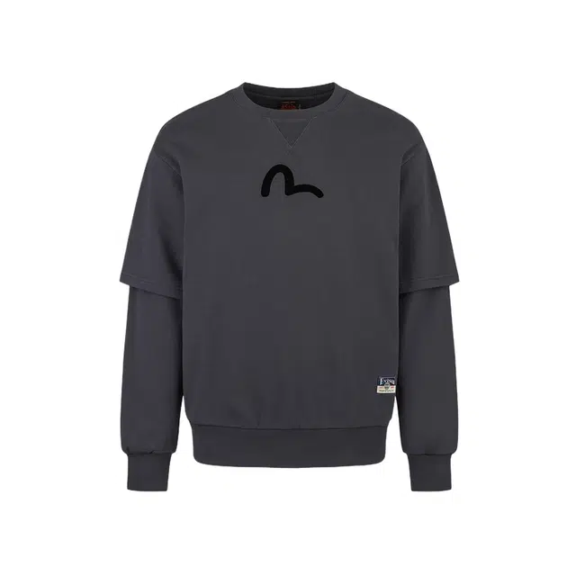 EVISU Seagull Wisdom Wheel Sweatshirt Charcoal