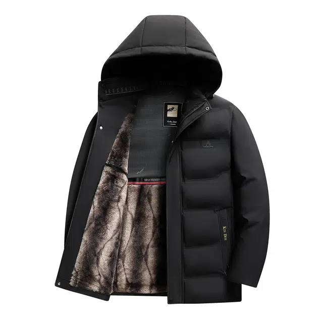 金盾 加绒加厚可脱卸帽保暖棉服 男款