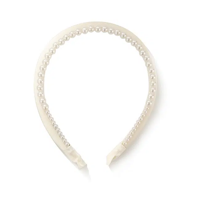 如花梦 温柔气质温柔珍珠高级感发卡高颅顶头箍发饰 布艺 发箍 女款