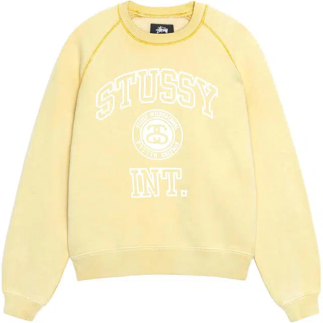 Stussy FW24 OVERLOCK VARSITY RAGLAN CREW logo