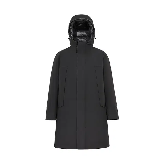高梵 奢华户外科技纯色舒适保暖羽绒服 男女同款 黑色