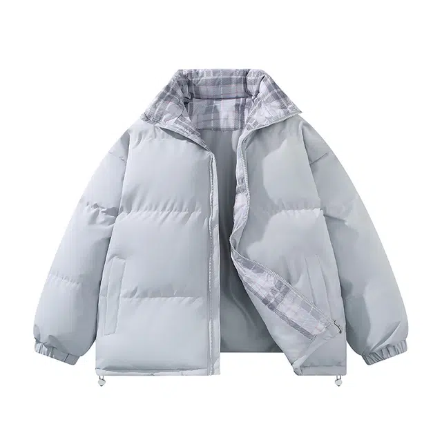 吾皇猫 美式复古立领小香风加厚保暖面包棉服 男女同款