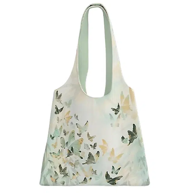 奥松 竹墨蝴蝶流行小众设计出游轻便 绒面科技布 单肩包 男女同款情侣款 多色