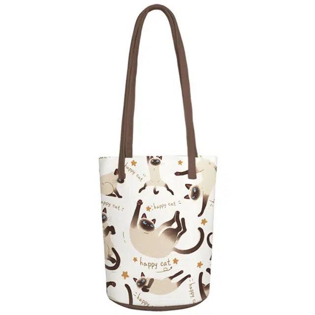 奥松 家用家居百搭高级 绒面科技布 单肩包 男女同款情侣款 逻辑猫