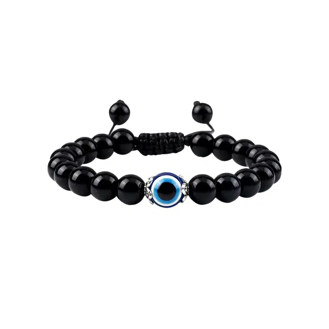 大唐国鼎 恶魔之眼串珠 小众设计 简约时尚 嘻哈风 潮酷 流行 好运 琉璃 手链 男女同款情侣款
