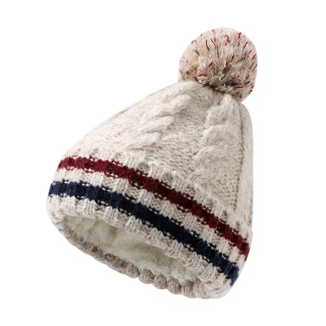 浪莎 秋冬季帽子户外出行登山雪山包头帽加绒加厚保暖骑行滑雪防风防寒简约百搭冷帽 亲肤弹力 绒线帽 女款