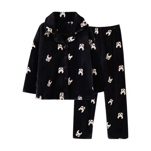 欧诗帛 加厚舒适保暖家居可外穿睡衣套装 女款 图片色