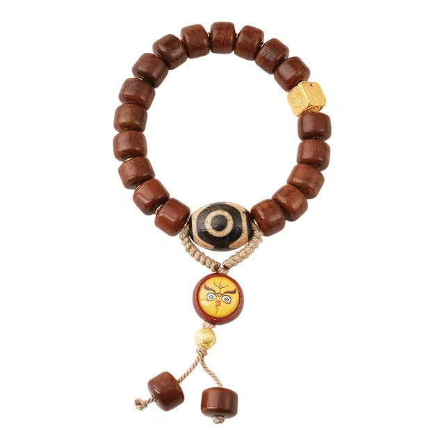 布达拉宫 三眼天珠琉璃西藏时来好运 牛骨 手串 男女同款情侣款