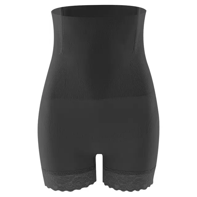 二三二三 无痕提臀翘臀束腰收腹纯色内裤 女款 蕾丝款黑