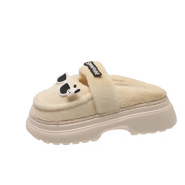 小鹿米利 可爱厚底外穿高级感卡通 防滑包头拖鞋 女款