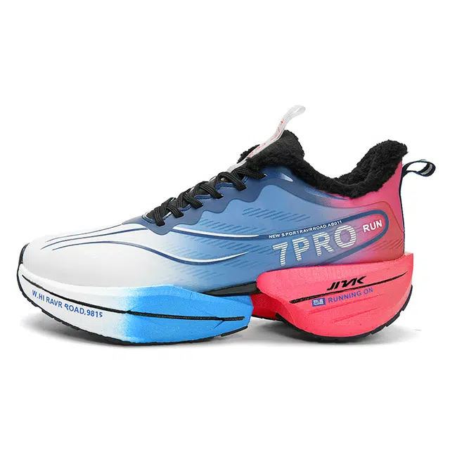 金莱克 时尚舒适百搭减震防滑耐磨 低帮 碳板 休闲跑步鞋 男女同款 蓝色