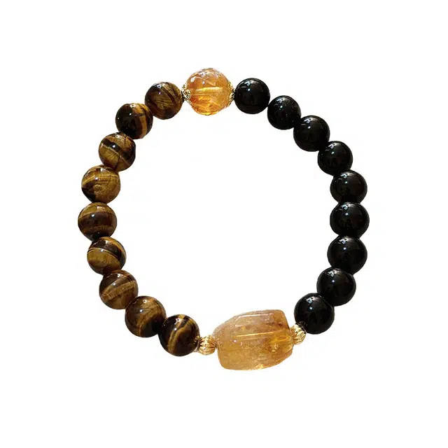 好银坊 富贵流光 高新长伴平步青云 复古高级感小众设计 好运 虎眼石 手串 女款