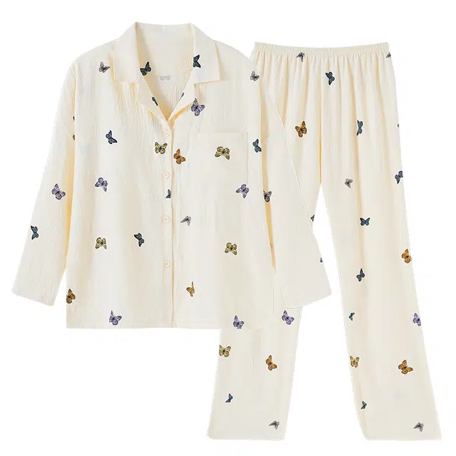 欧诗帛 舒适休闲高级感带胸垫可外穿睡衣套装 女款 图片色