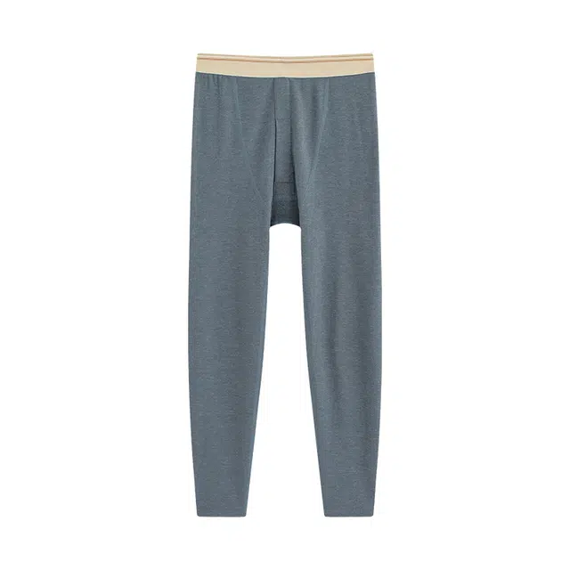 贴身领域 加厚加绒打底纯色长裤保暖裤 男款