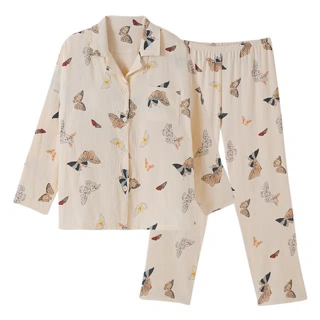 欧诗帛 舒适带胸垫休闲居家可外穿睡衣套装 女款 图片色