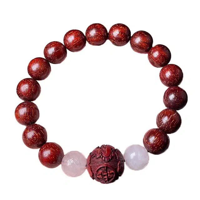 鶄鲤 金星雕刻招财貔貅配饰 血檀 手串 男女同款情侣款