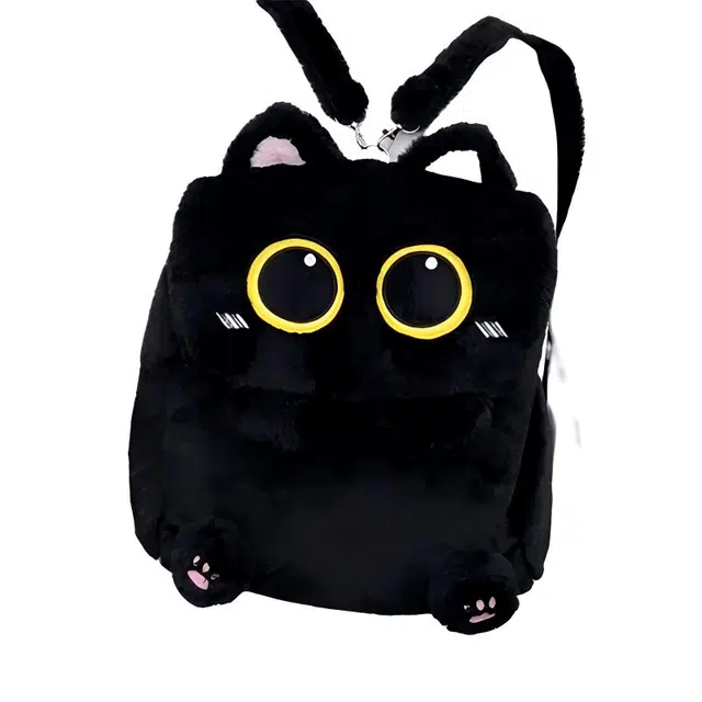 咔噜噜 形猫咪公仔布娃娃 双肩包实用抱枕 玩偶周边