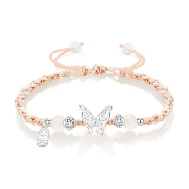 月岚 新中式 在逃公主 蝴蝶 转运平安优雅 小众国潮 学生手绳 琉璃 手链 男女同款情侣款