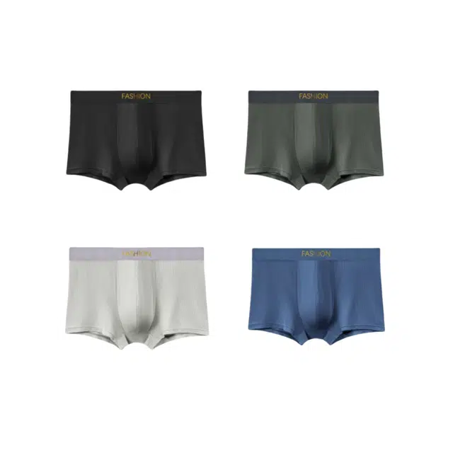 雅鹿 抗菌裆中腰舒适透气平角内裤 男款 组合装