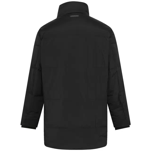 利郎 防泼水/白鹅绒立领保暖外套 商务休闲纯色中长款极简风质感羽绒服 男款 黑