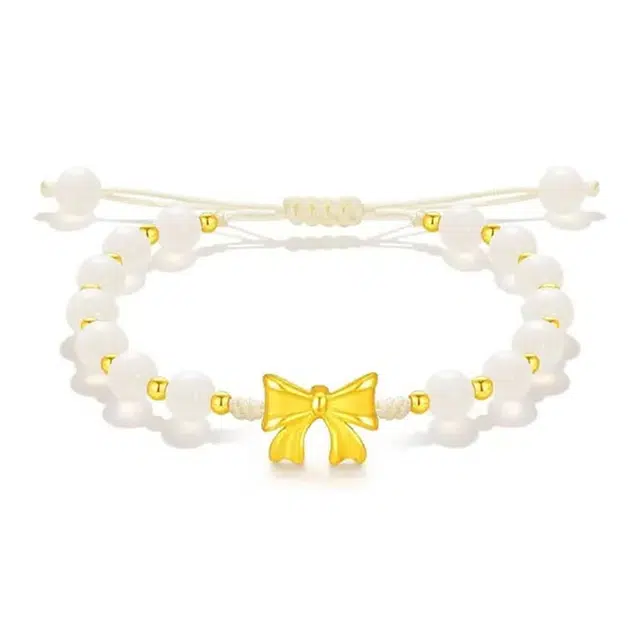 琉堇 转运蝴蝶结 在逃公主甜妹森系甜妹气质 国风手工编织可调节复古设计 精致温柔白月光手饰 周年纪念日送礼#好运 菩提根 手串 女款