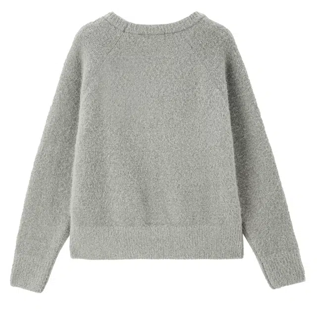 佐丹奴 圆领宽松通勤百搭针织衫 女款 高级灰