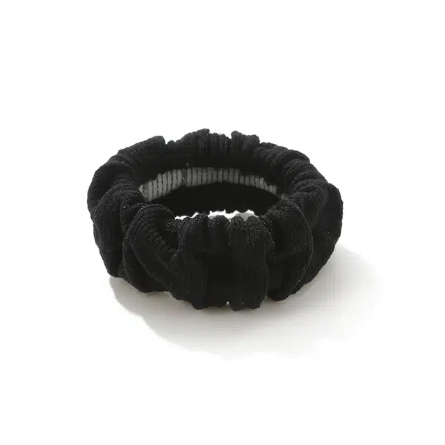 如花梦 简约高弹力加粗 扎头耐用高马尾头饰 皮筋  毛绒布 发圈 女款