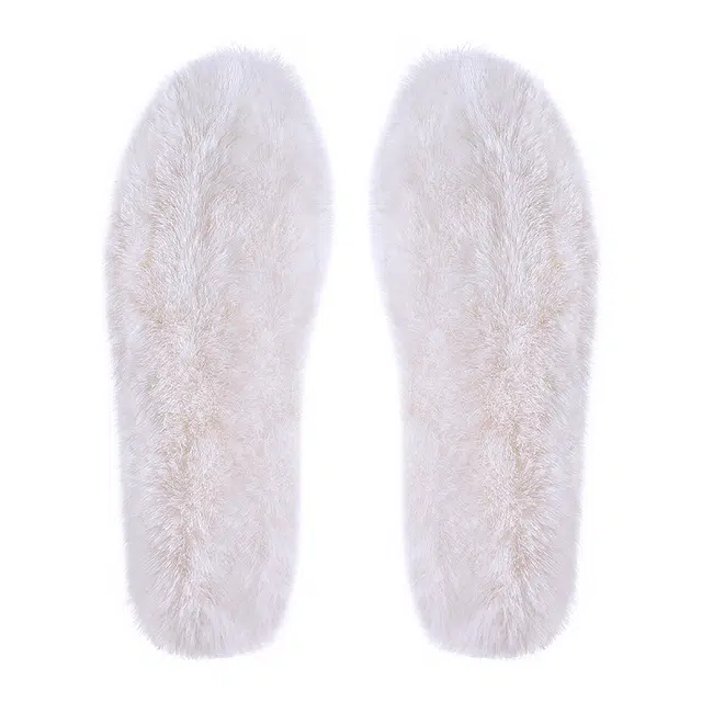 足印部落 保暖加绒加厚不掉毛超软底舒适久站不痛适配马丁靴雪地靴 毛毡 仿兔毛 鞋垫 男女同款情侣款