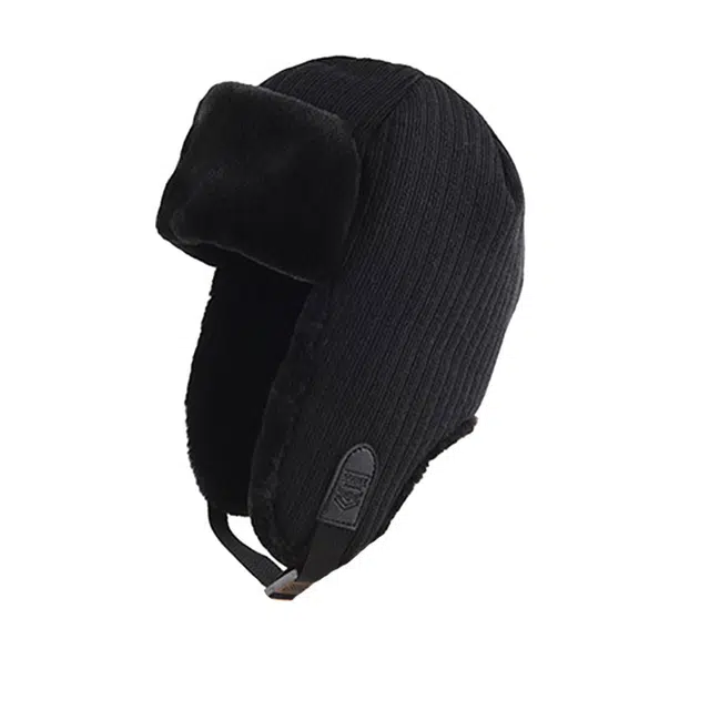 山一丸 冬季加绒加厚护耳帽骑车户外滑雪韩版保暖防寒棉帽 棉涤混纺 雷锋帽 男女同款情侣款