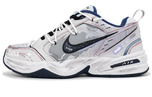 Nike Air Monarch 4 White Navy 313