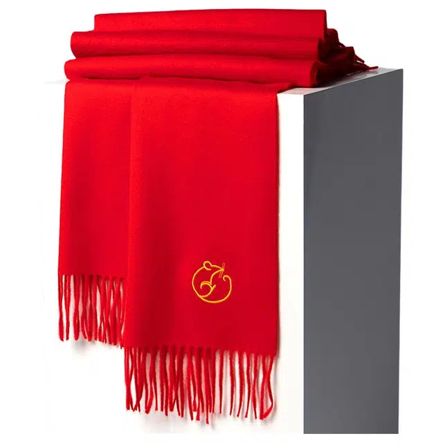 恒源祥 生日庆祝 纪念 祝福送礼 团购 生肖系列 羊毛 绒线围巾 男女同款情侣款