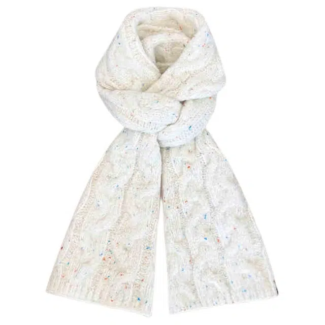 木林森 温柔豆豆麻花 秋冬季保暖百搭学生休闲简约 毛线 绒线围巾 男女同款情侣款