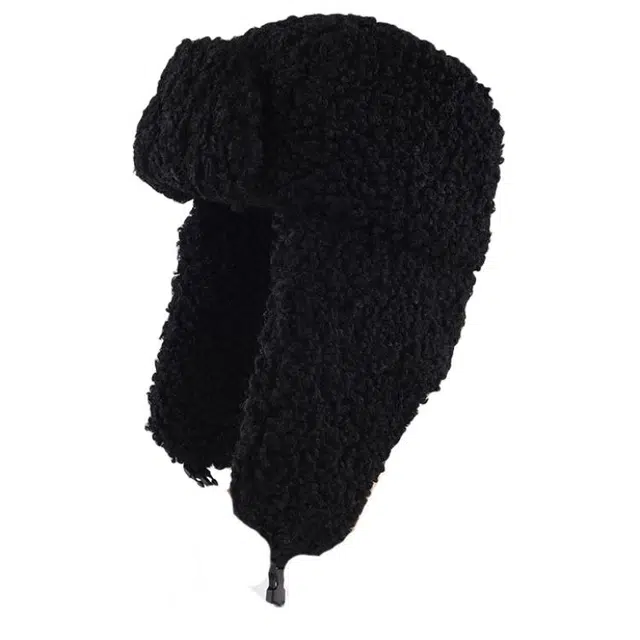 山一丸 冬季保暖加厚 东北户外护耳毛绒帽 羊毛混纺 雷锋帽 男女同款情侣款