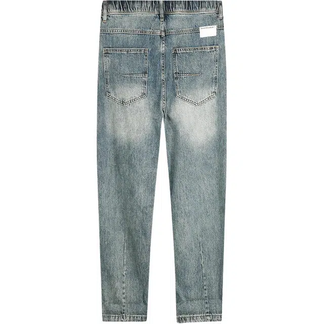 才子 复古时尚休闲牛仔裤 男款 蓝色