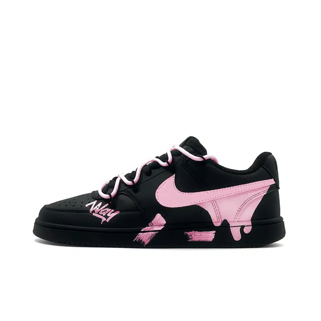 Nike Court Vision Low Black Purple Pink