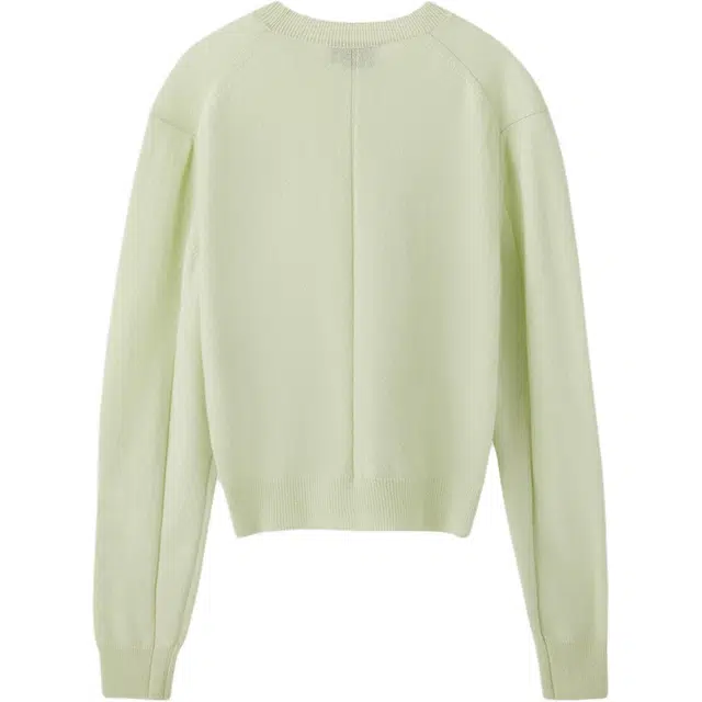 RECTO FW24 RC ROUND NECK CASHMERE KNIT TOP ICE MINT