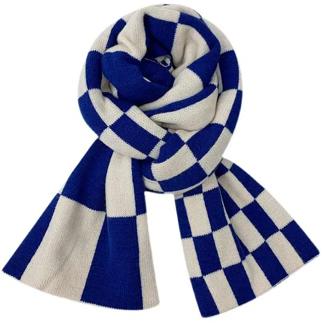 木林森 棋盘格子秋冬季加厚保暖韩版学生百搭休闲简约 毛线 绒线围巾 男女同款情侣款