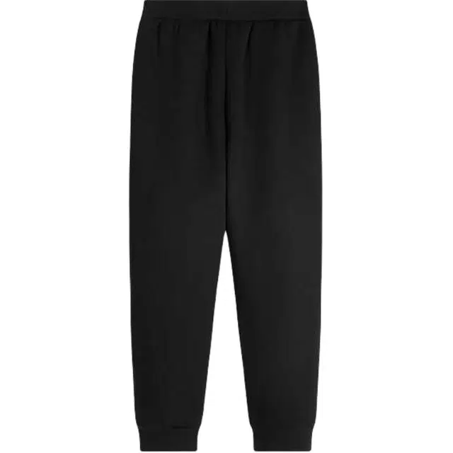 青少年 安踏儿童 中腰舒适透气字母加绒保暖束脚针织运动裤 梦幻黑